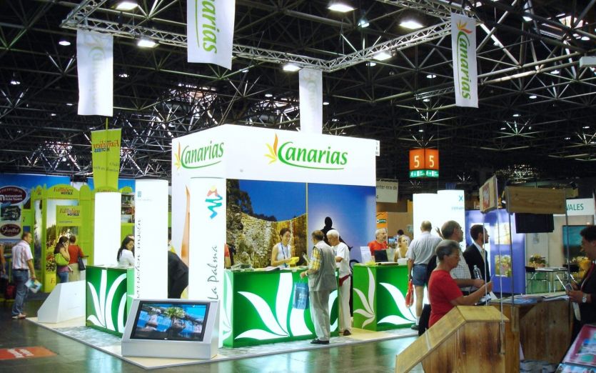 Fotografía del estand del patronato de turismo de Canarias en dusseldorf
