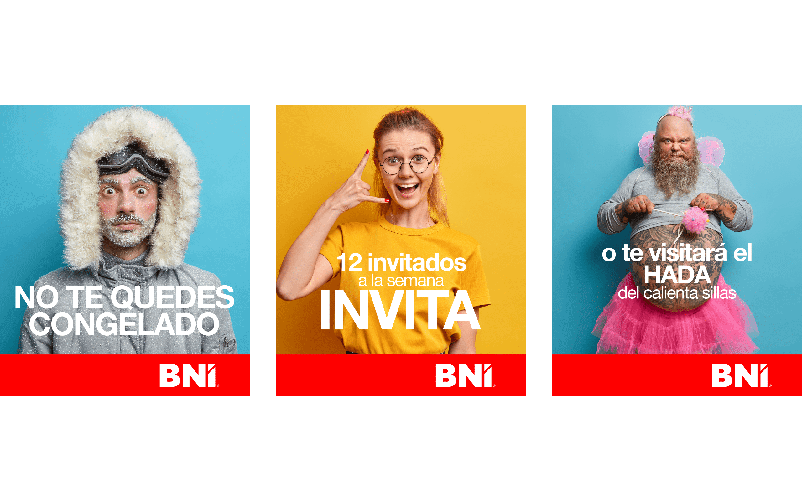 Conjunto de publicaciones de redes sociales del Grupo BNI