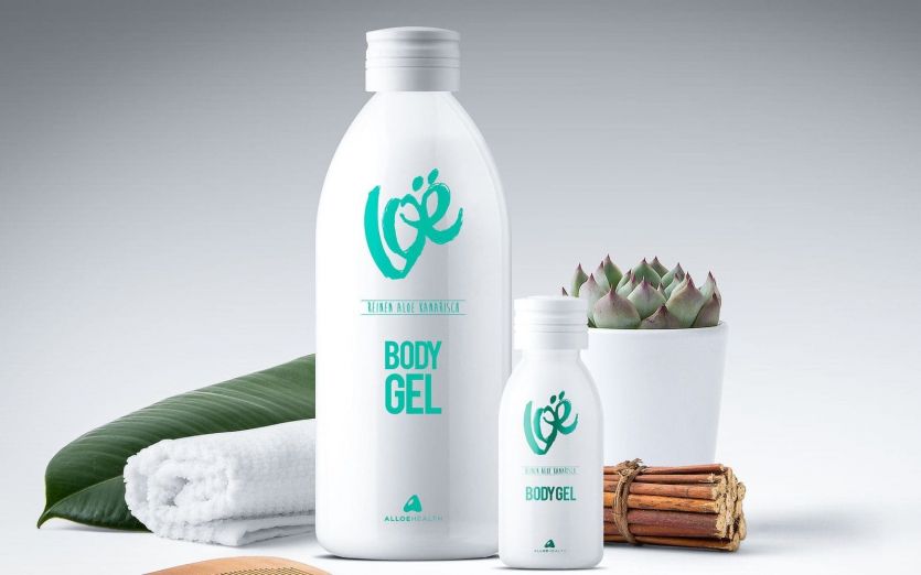 Envases de Gel de Aloe de la firma LOE diseñado por nuestro equipo