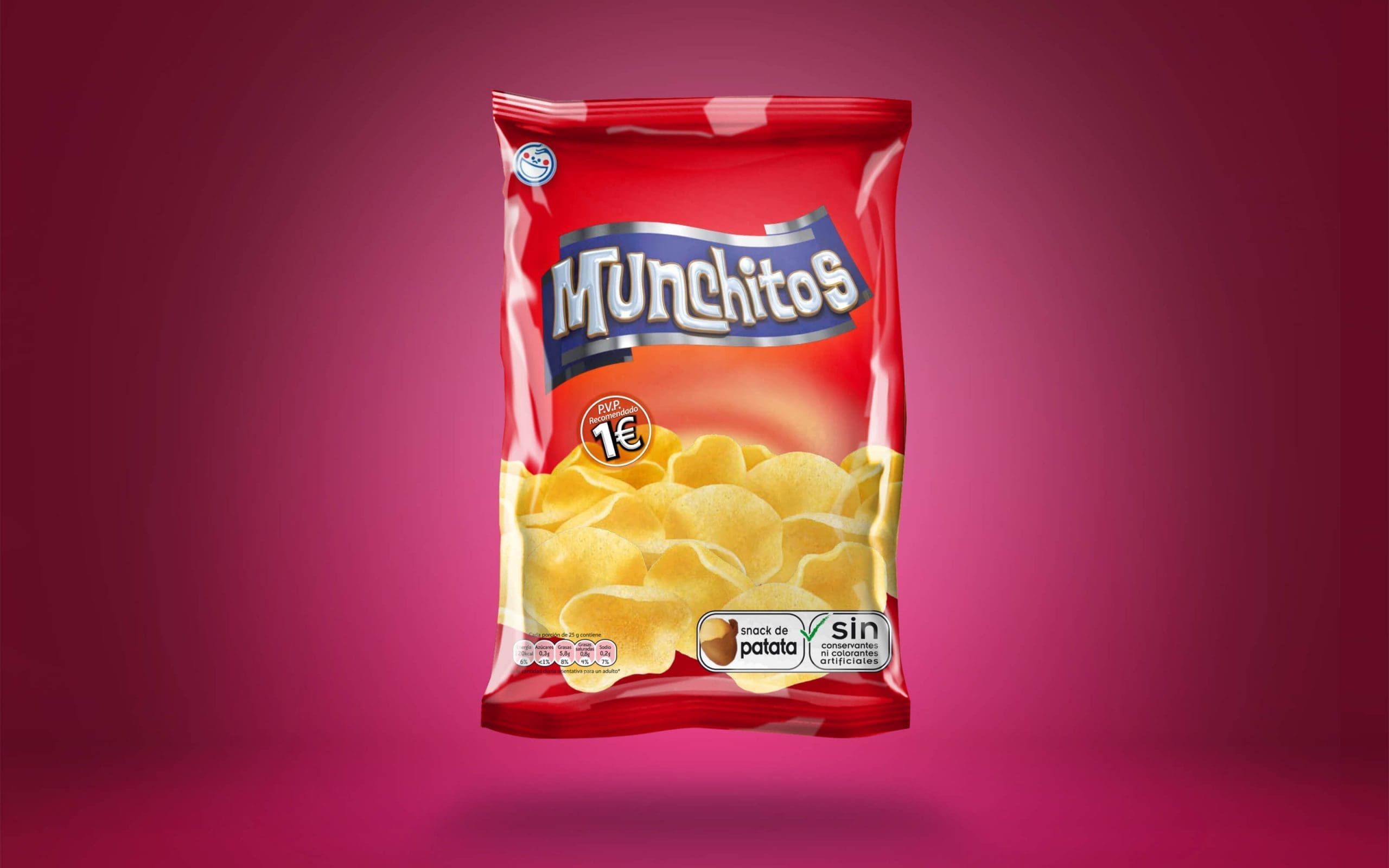 Envase de Munchitos sabor Sal diseñado por nuestro equipo