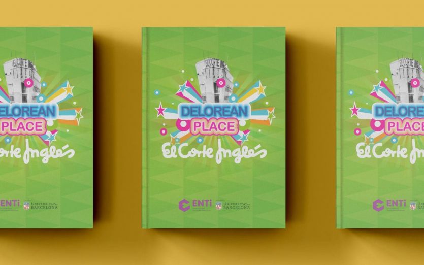 Portada de libro sobre proyecto de marketing para El corte Ingles titulado Delorean Place